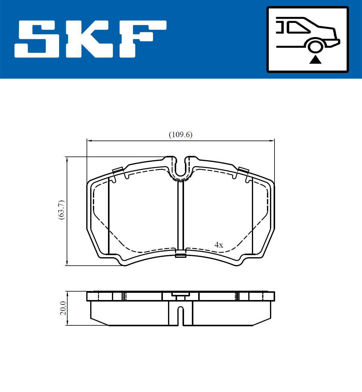 Placute frana SKF VKBP90649